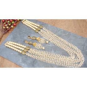 Multistring Pearl Mala Designer Necklace Set